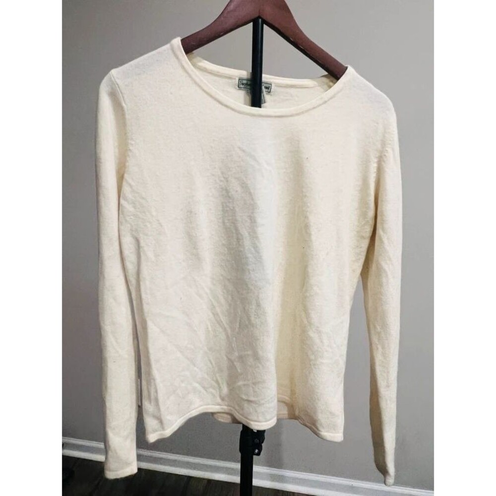 Stephanie Andrews Ivory Long Sleeve Knit Top Size L